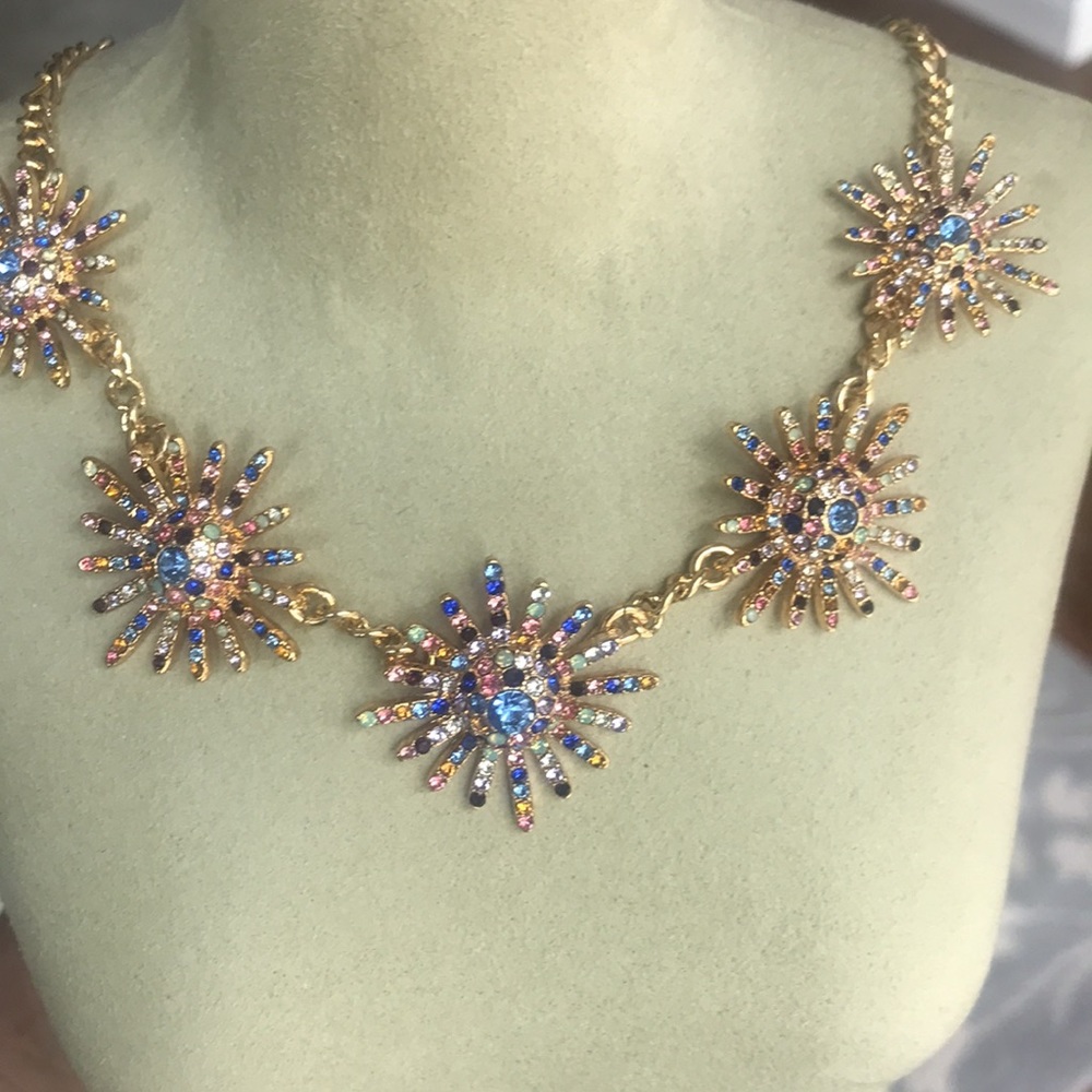 Starburst crystal necklace
